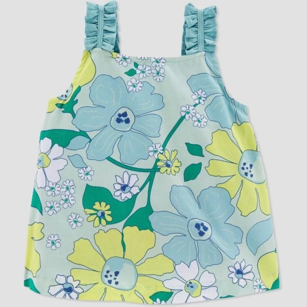 Carter's Just One You® Baby Girls' Floral Romper‎ Blue/Green